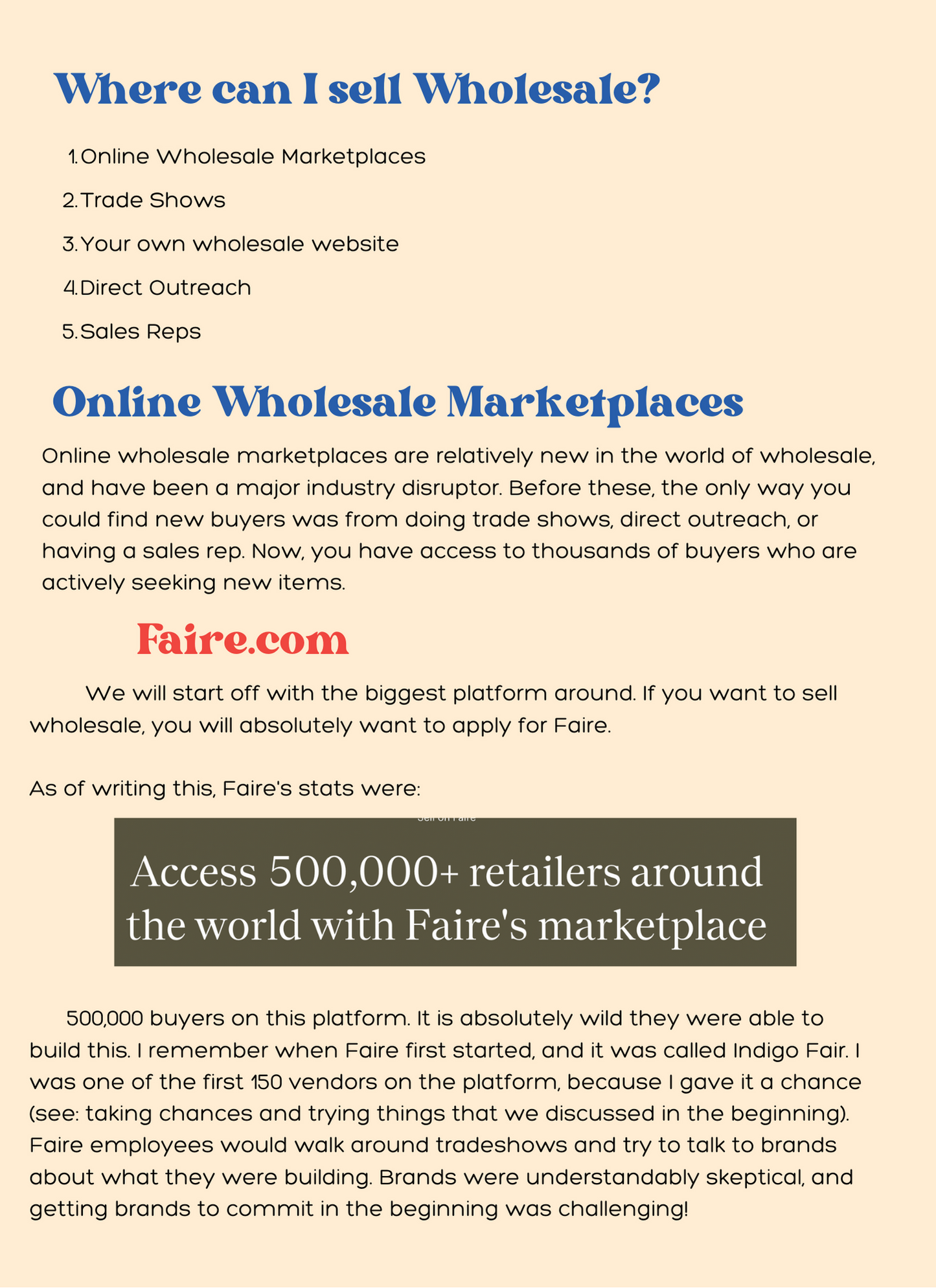 Guide to Selling Wholesale
